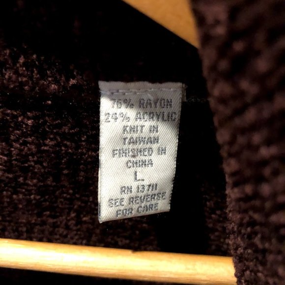 Lord & Taylor Knit Full Zip Sweater SOFT Large - Picture 4 of 5